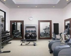 Full equipped fitness center at the Hilton Garden Inn Memphis Downtown.