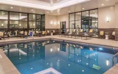Relaxing indoor swimming pool at the DoubleTree by Hilton Lafayette East.