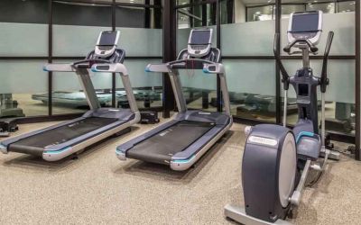 Fitness center at the DoubleTree by Hilton Lafayette East.