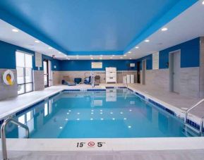 Relaxing indoor swimming pool at the Hampton Inn & Suites North Attleboro.