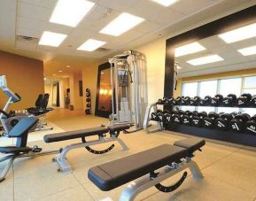 well-equipped fitness center at Embassy Suites by Hilton Houston Downtown.