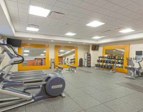 well-equipped fitness center at Hampton Inn Houston Downtown.