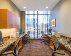 dedicated business center with internet, printers, and work station at Hampton Inn Houston Downtown.