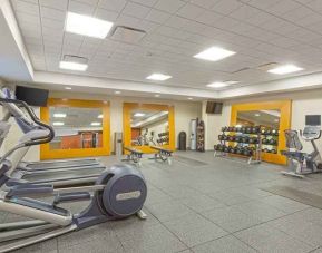 well-equipped fitness center at Homewood Suites by Hilton Houston Downtown.