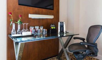 Dedicated work desk for remote work and digital nomads at The Sam Houston, Curio Collection by Hilton.