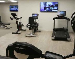well-equipped fitness center at Embassy Suites by Hilton Los Angeles International Airport South.