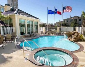 Beautiful outdoor pool area at the Hilton Garden Inn Houston Galleria Area.