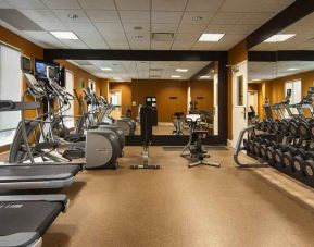 Fully equipped fitness center at the Hilton Garden Inn Houston Galleria Area.