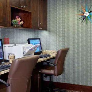 dedicated workspace and business center at DoubleTree by Hilton Hotel Santa Fe.