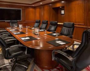 Meeting room with comfortable chairs at the Hilton Chicago-Northbrook.
