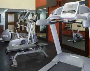 Fitness center with treadmills ans machines at the Hampton Inn & Suites Mexico City - Centro Historico.