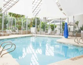 Beautiful and bright indoor pool at the DoubleTree by Hilton Rochester.