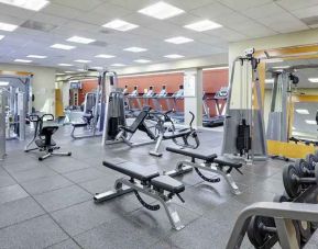 Fully equipped fitness center at the DoubleTree by Hilton Washington DC - Crystal City.