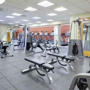 Fully equipped fitness center at the DoubleTree by Hilton Washington DC - Crystal City.