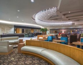 Stylish lobby workspace with lounges at the DoubleTree by Hilton Washington DC - Crystal City.