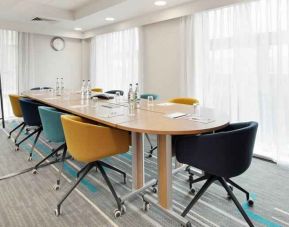Small meeting room with blackboard at the Hampton by Hilton London Docklands.