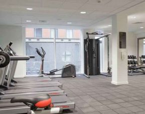 Fitness center at the Hampton by Hilton Manchester Northern Quarter.