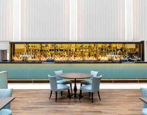 Elegant bar area perfect for co-working at the Hilton London Gatwick Airport.