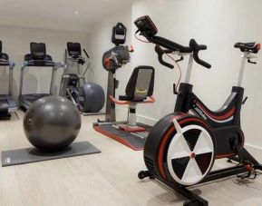 fully equipped fitness center at Hilton London Angel Islington.
