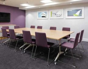 professional and well equipped meeting room at Hampton by Hilton Exeter Airport.