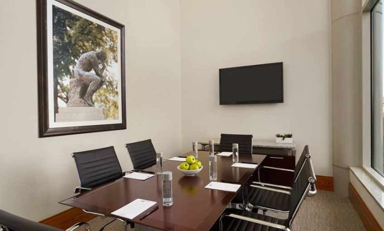 Professional and bright-lit meeting room ideal for all business meetings at Homewood Suites by Hilton University City Philadelphia, PA.