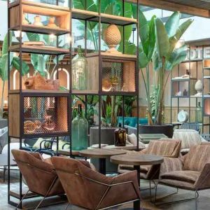 Seating area perfect as workspace at the DoubleTree by Hilton Rome Monti.