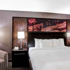 Beautiful king suite with lounge area at DoubleTree by Hilton Hotel Downtown Wilmington - Legal District.
