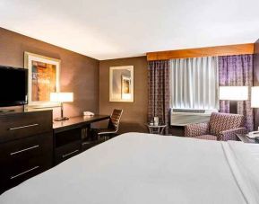 spacious king room with TV and work desk at DoubleTree by Hilton Hotel Downtown Wilmington - Legal District.