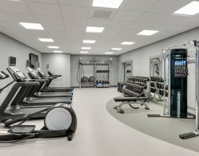 fitness center well equipped for all exercise types at Hampton Inn Irvine Spectrum Lake Forest.