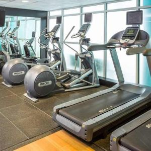 Well-equipped fitness center at DoubleTree by Hilton Hotel Wilmington.