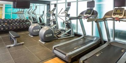 Well-equipped fitness center at DoubleTree by Hilton Hotel Wilmington.