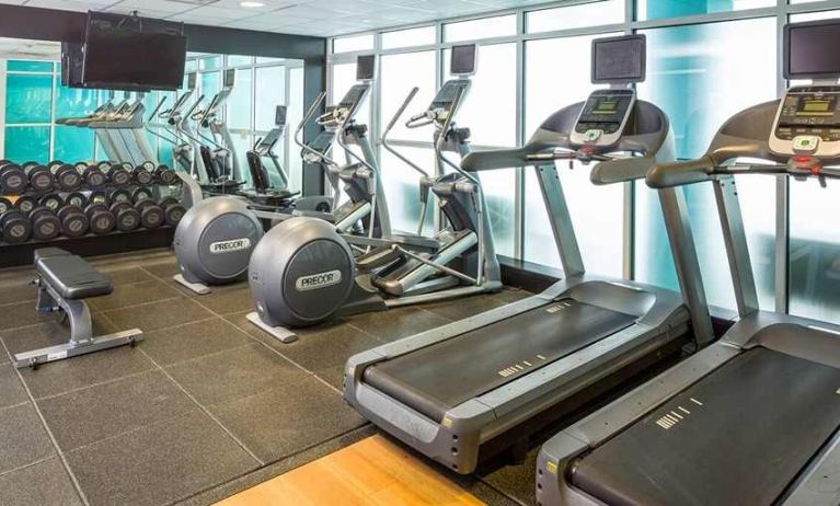 Well-equipped fitness center at DoubleTree by Hilton Hotel Wilmington.