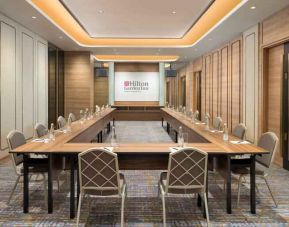 Elegant meeting room with u shape table at the Hilton Garden Inn Jakarta Taman Palem.