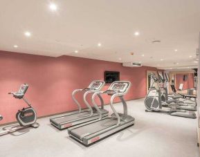 Basic fitness center at the Hampton by Hilton Frankfurt City Centre East.