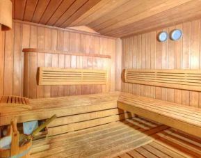 Relaxing sauna at the spa of the Hilton Strasbourg.