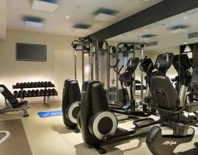 Fitness center at the Hilton Paris Opera.