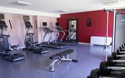 Fitness center at the Hampton by Hilton Toulouse Airport.