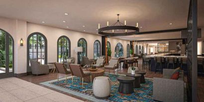 Comfortable hotel workspace at the Estancia del Norte San Antonio, Tapestry Collection.