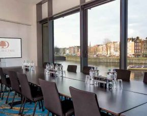 Meeting room with view at the DoubleTree by Hilton Amsterdam Centraal Station.