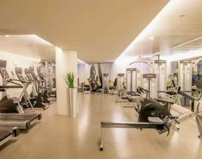 Fitness center at the DoubleTree by Hilton Amsterdam Centraal Station.