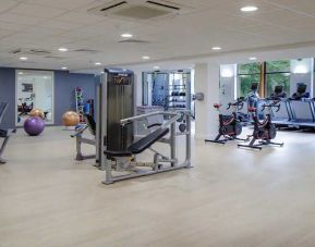 well equipped fitness center at Hilton London Watford.
