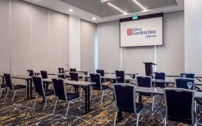 professional meeting room for business meetings and conferences at Hilton Garden Inn Santa Ana San Jose.