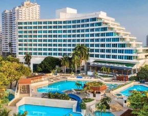 gorgeous variety of outdoor pools to choose from at Hilton Cartagena Hotel.