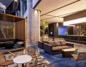 comfortable lobby and coworking space at Hilton Bogota Corferias.