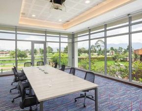 professional meeting room at Hilton Garden Inn Bogota Airport.