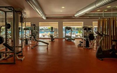 well equipped fitness center at DoubleTree by Hilton Bodrum Isil Club Resort.