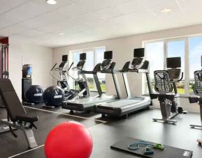 Fully equipped fitness center at the Hilton Garden Inn Leiden.