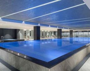 beautiful indoor pool at Hilton Istanbul Bakirkoy.