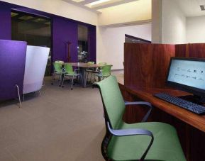 Business center with computer at the Hilton Garden Inn Monterrey Airport, Nuevo Leon, Mexico.