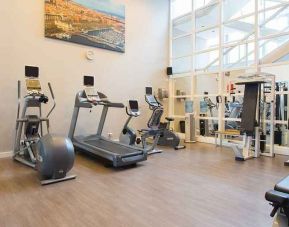 well equipped fitness center at Hilton Barcelona.